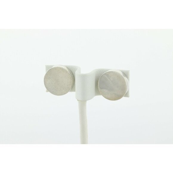 Sterling Silver Round Button Earrings Stud Post Earrings - Picture 6 of 9